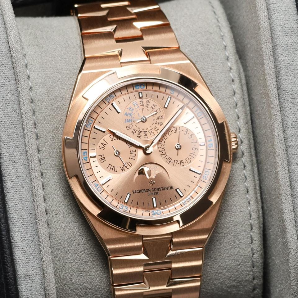 Vacheron Constantin2025 Complete 41.5mm 18k Rose Gold Champagne Dial RG Bracelet 4300 V