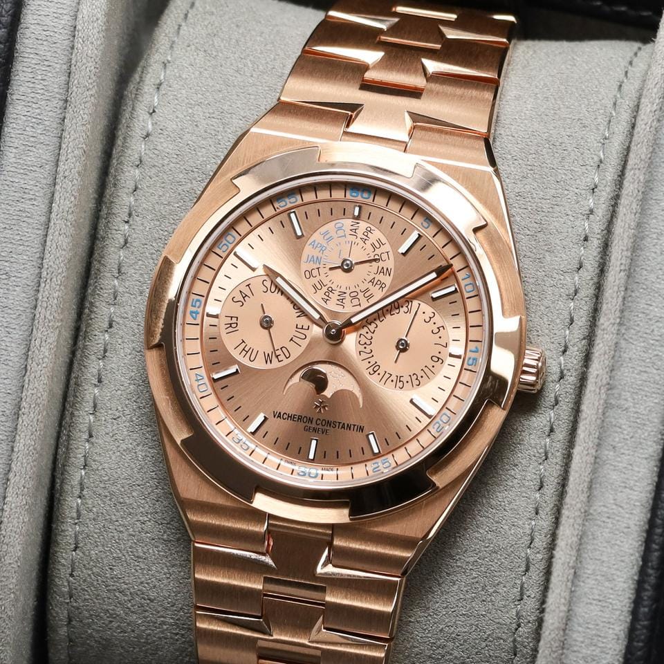 Vacheron Constantin2025 Complete 41.5mm 18k Rose Gold Champagne Dial RG Bracelet 4300 V
