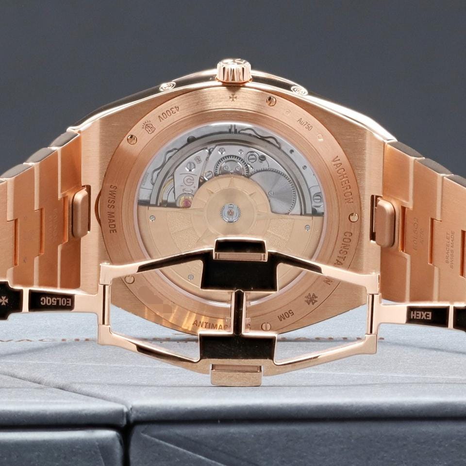 Vacheron Constantin2025 Complete 41.5mm 18k Rose Gold Champagne Dial RG Bracelet 4300 V