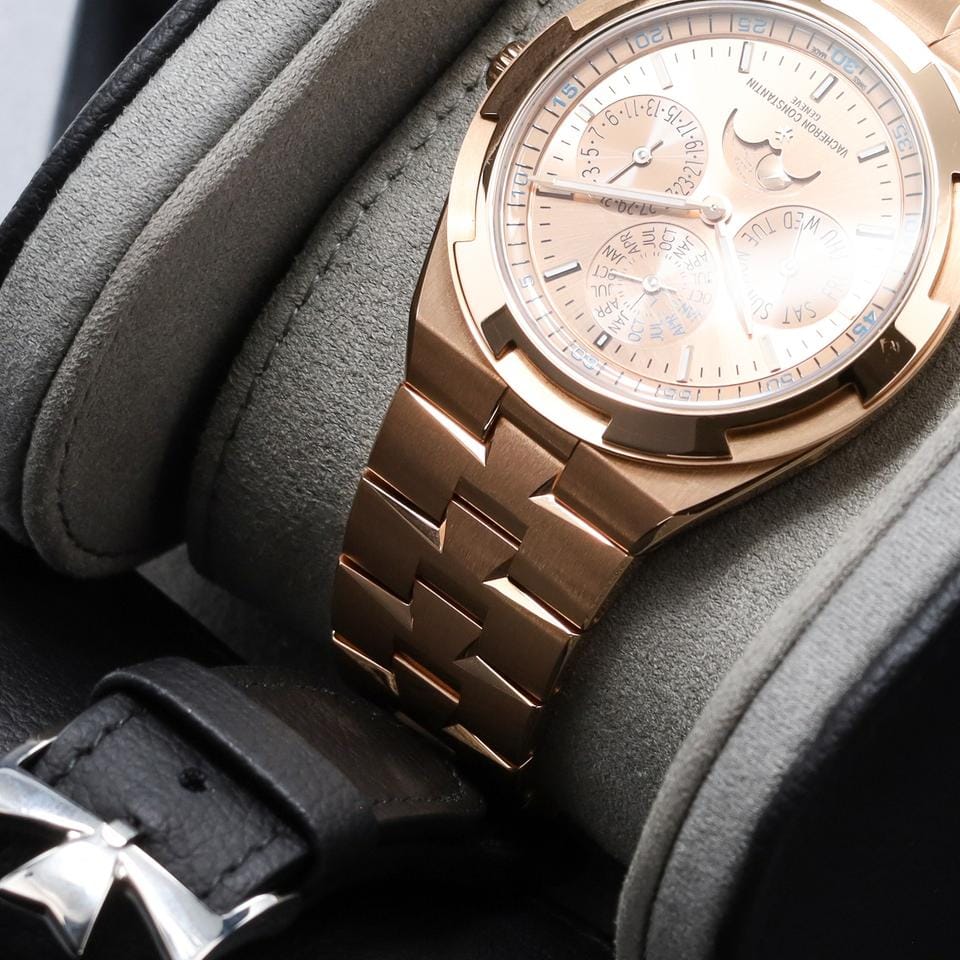 Vacheron Constantin2025 Complete 41.5mm 18k Rose Gold Champagne Dial RG Bracelet 4300 V