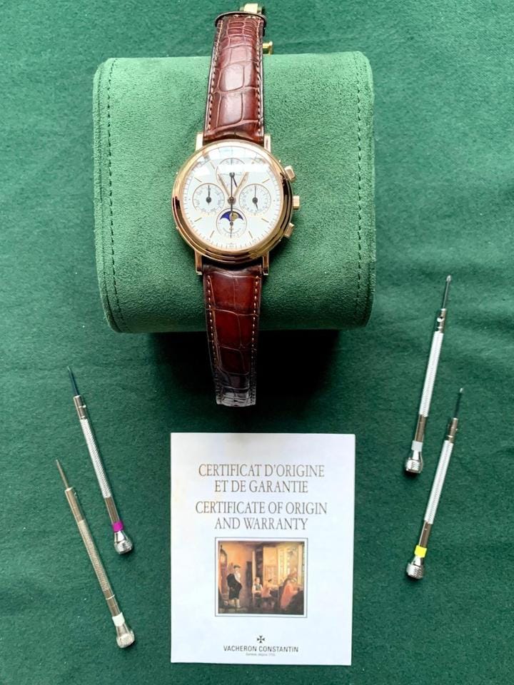 Vacheron Constantin Perpetual Calendar Chronograph CHEAPEST FULL SET VC 49005 WORLDWIDE (Coveted French Dial)