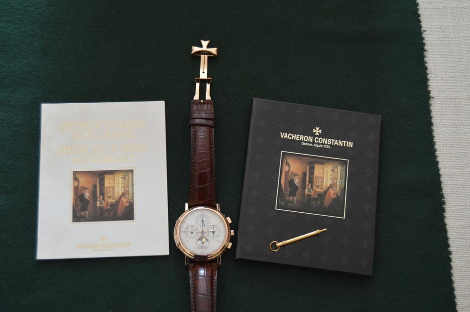 Vacheron Constantin Perpetual Calendar Chronograph CHEAPEST FULL SET VC 49005 WORLDWIDE (Coveted French Dial)