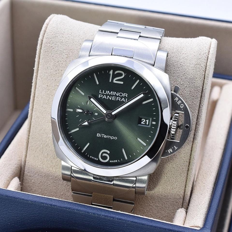 Panerai Luminor Green Sunburst Dial Quaranta Bi Tempo PAM01640 2026
