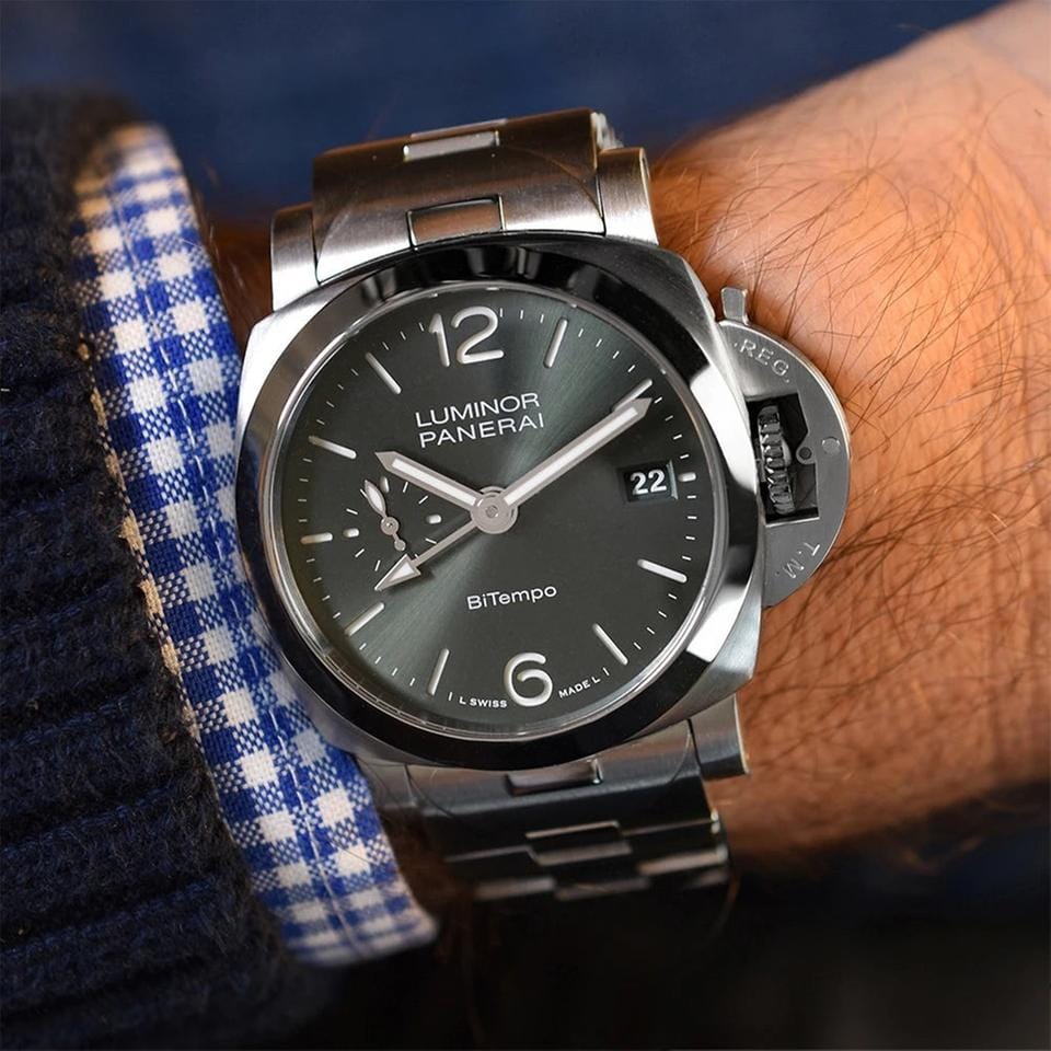 Panerai Luminor Green Sunburst Dial Quaranta Bi Tempo PAM01640 2026
