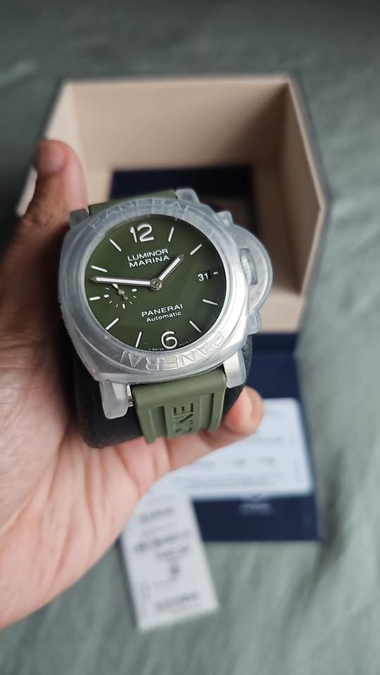 Panerai Luminor Marina Quaranta Verde Militare Limited Release Full Set with e-receipt