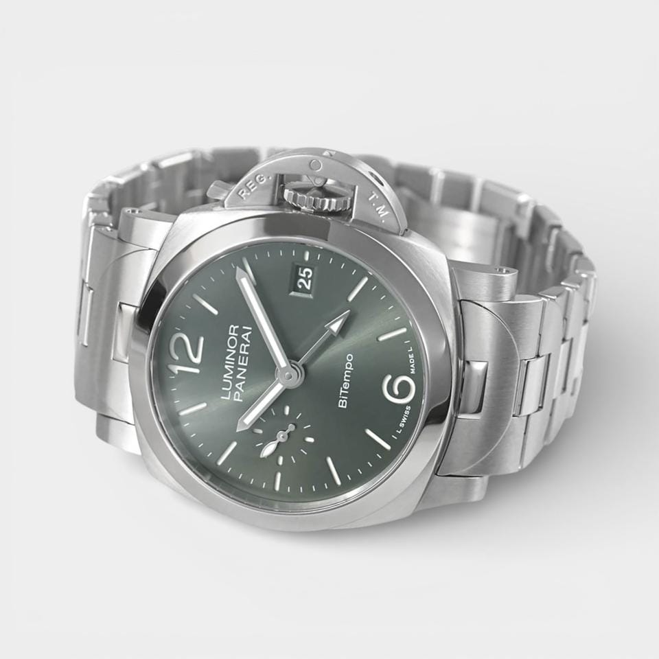Panerai Luminor Quaranta Bitempo / Steel / 40 mm / Box&Papers / PAM 01640