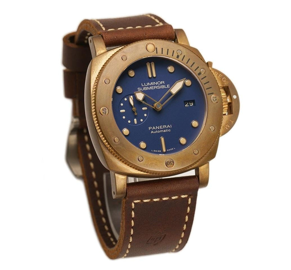 Panerai Officine Submersible 47mm 1950 Bronzo Blue Dial Number One Of 1000 LTD ED NOS
