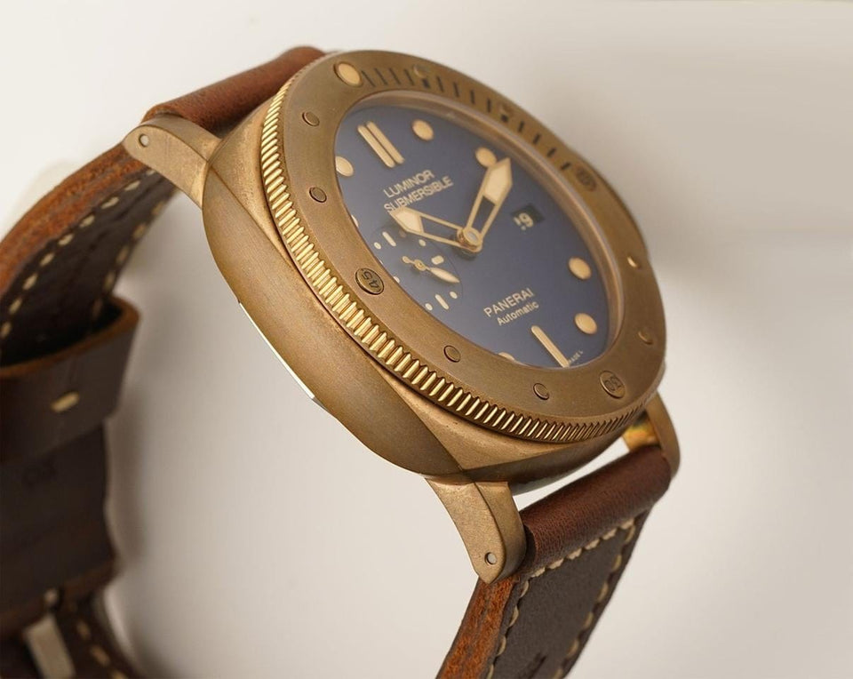 Panerai Officine Submersible 47mm 1950 Bronzo Blue Dial Number One Of 1000 LTD ED NOS
