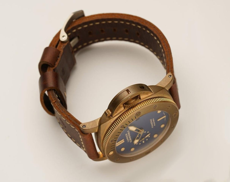 Panerai Officine Submersible 47mm 1950 Bronzo Blue Dial Number One Of 1000 LTD ED NOS