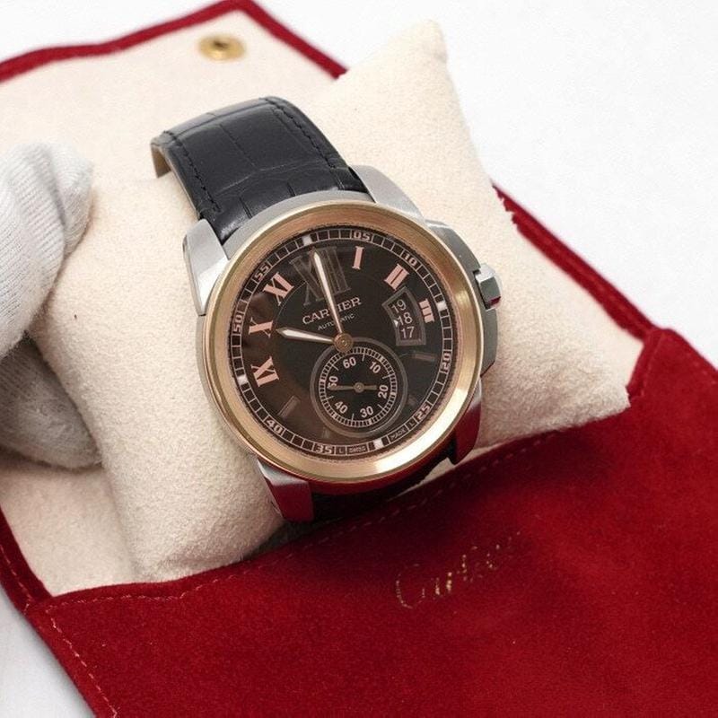 Cartier Calibre de Cartier Automatic 42mm Leather Strap Men's Watch W7100051