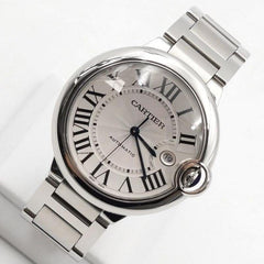 Cartier Ballon Bleu 42mm Large Automatic Steel Men's Watch 51435
