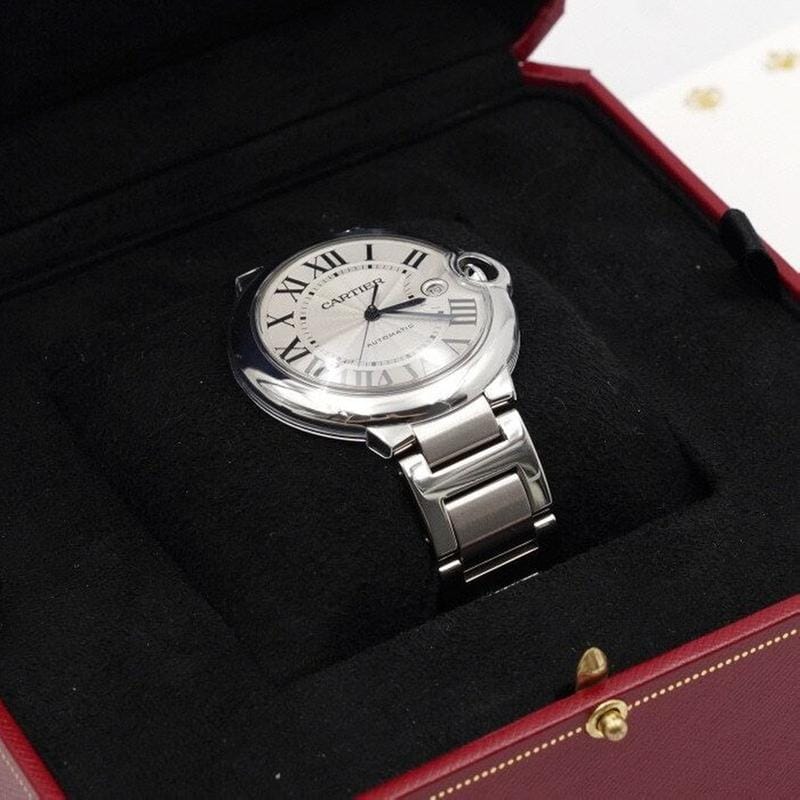 Cartier Ballon Bleu 42mm Large Automatic Steel Men's Watch 51435
