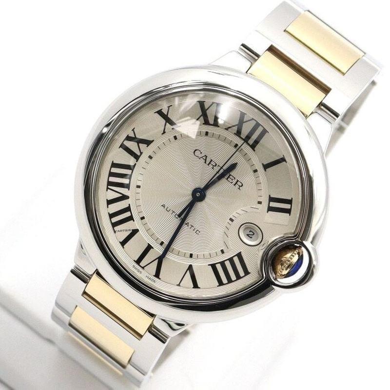 Cartier Ballon Bleu 42mm W69009 Z3 18 K Yellow Gold Combination Ballon Bleu de 42 MM Automatic Men's Watch