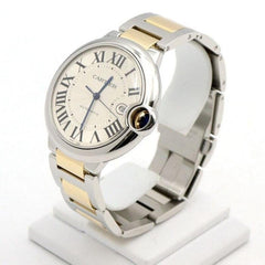 Cartier Ballon Bleu 42mm W69009 Z3 18 K Yellow Gold Combination Ballon Bleu de 42 MM Automatic Men's Watch