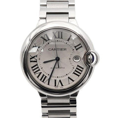 Cartier Ballon Bleu 42mm Large Automatic Steel Men's Watch W69012 Z4