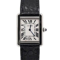 Cartier Tank Solo Small Leather Band Quartz Women's Watch 1018255