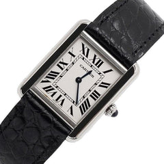 Cartier Tank Solo Small Leather Band Quartz Women's Watch 1018255