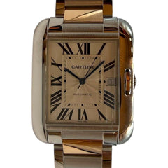 Cartier Tank Anglaise18 K Pink Gold Combi Watch XL 3507