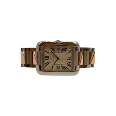 Cartier Tank Anglaise18 K Pink Gold Combi Watch XL 3507
