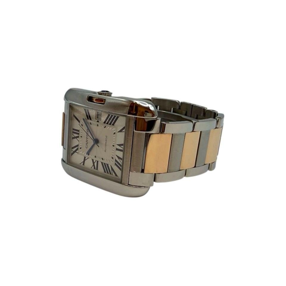 Cartier Tank Anglaise18 K Pink Gold Combi Watch XL 3507