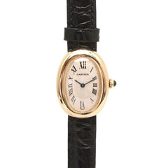 Cartier Yellow Gold Benoit Leather Band Women's Watch 42828996