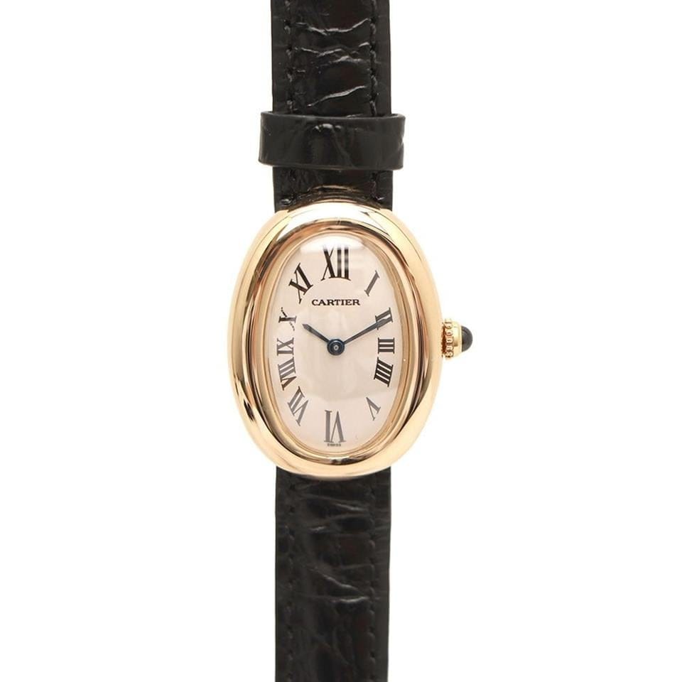 Cartier Yellow Gold Benoit Leather Band Women's Watch 42828996