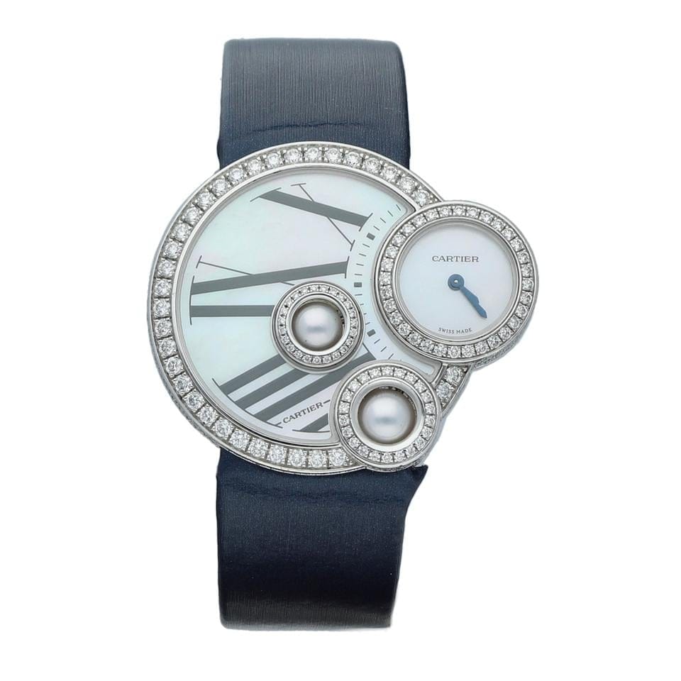 Cartier3053 Libre Perles de Cartier White Gold Diamond Pearls MOP Women's Watch