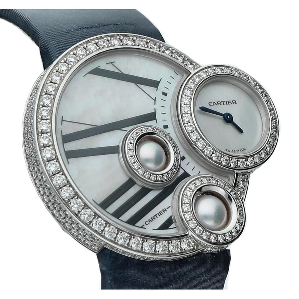 Cartier3053 Libre Perles de Cartier White Gold Diamond Pearls MOP Women's Watch