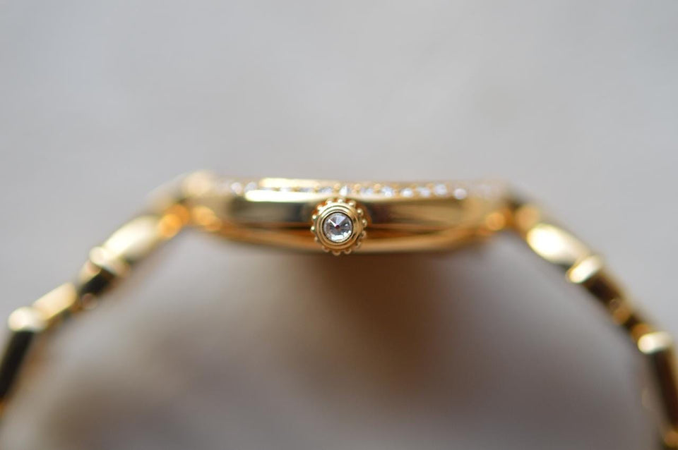 Cartier Vendôme Louis Cartier V.L.C. 18k Yellow Gold Diamond Bezel Full Set NOS