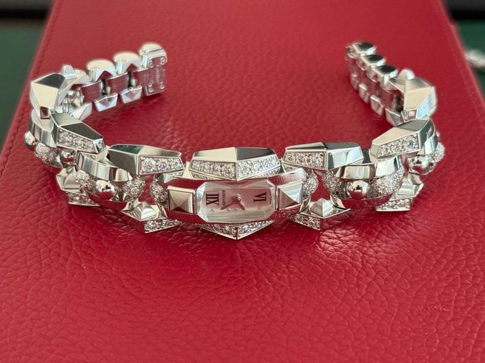Cartier Clash [Un]limited Sunray Silver Dial White Gold WJMB0002