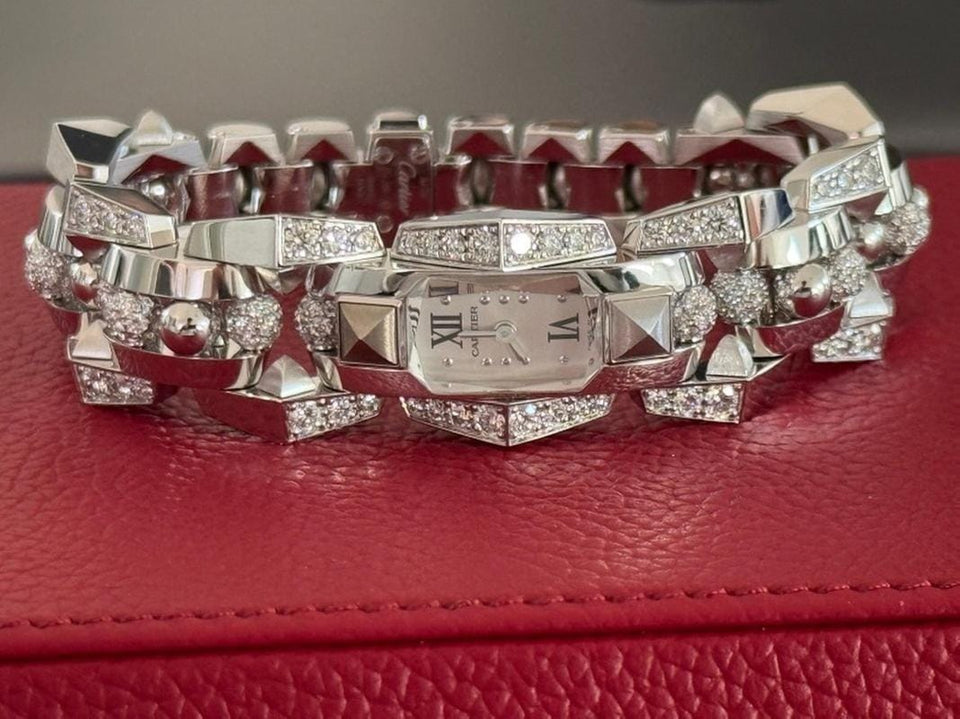 Cartier Clash [Un]limited Sunray Silver Dial White Gold WJMB0002