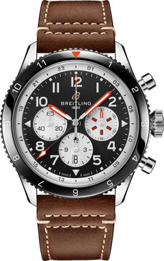 Breitling Super Avi B04 Chronograph Mosquito Black Dial & Bezel 46mm Steel Men's Watch YB04451 A1 B1 X1 Complete Full Set