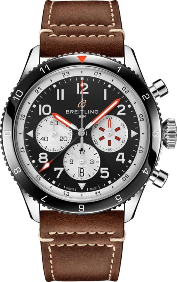 Breitling Super Avi B04 Chronograph Mosquito Black Dial & Bezel 46mm Steel Men's Watch YB04451 A1 B1 X1 Complete Full Set