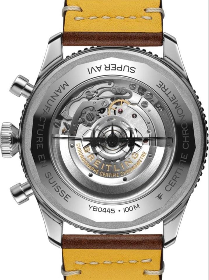 Breitling Super Avi B04 Chronograph Mosquito Black Dial & Bezel 46mm Steel Men's Watch YB04451 A1 B1 X1 Complete Full Set