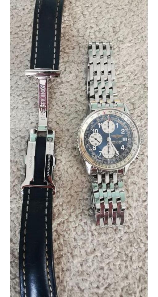 Breitling Old Navitimer A13022 cadran bleu 42mm de 1995