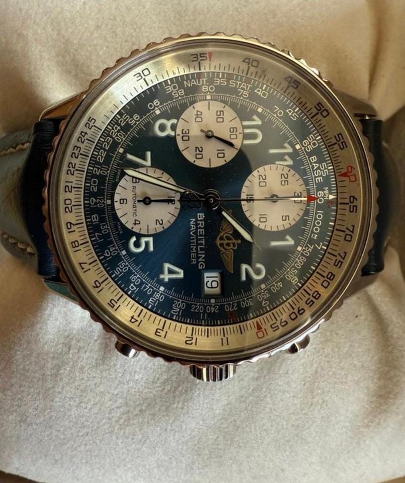 Breitling Old Navitimer A13022 cadran bleu 42mm de 1995