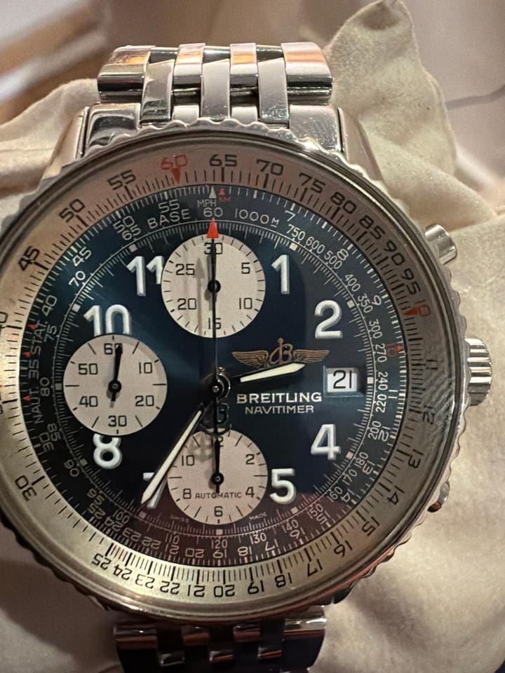 Breitling Old Navitimer A13022 cadran bleu 42mm de 1995