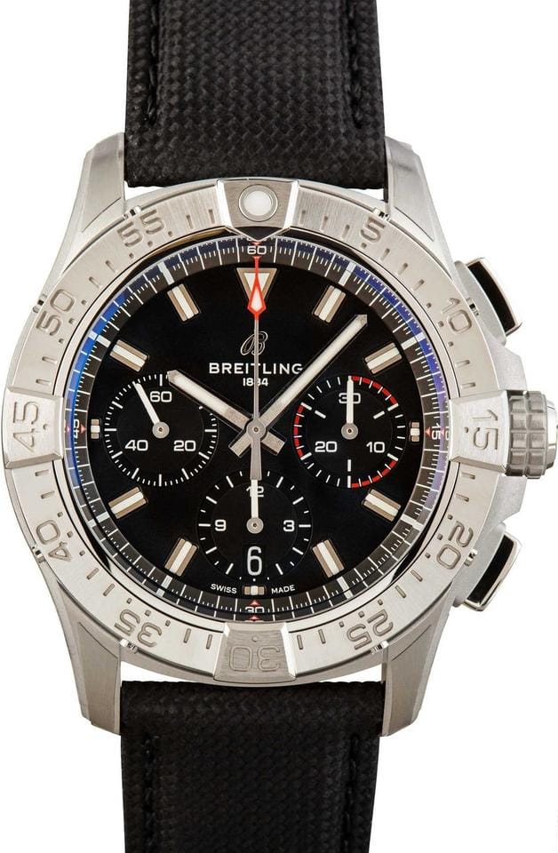 Breitling Avenger B01 Chronograph 42mm Black Dial Stainless Steel Men's Watch AB0146101 B1 X1 Complete Full Set