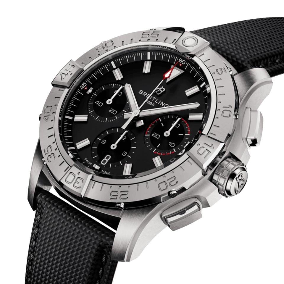 Breitling Avenger B01 Chronograph 42mm Black Dial Stainless Steel Men's Watch AB0146101 B1 X1 Complete Full Set