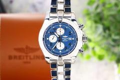 Breitling Super Avenger Chronograph Automatic Blue Arabic 1/4th second 48mm Stainless Steel A13370
