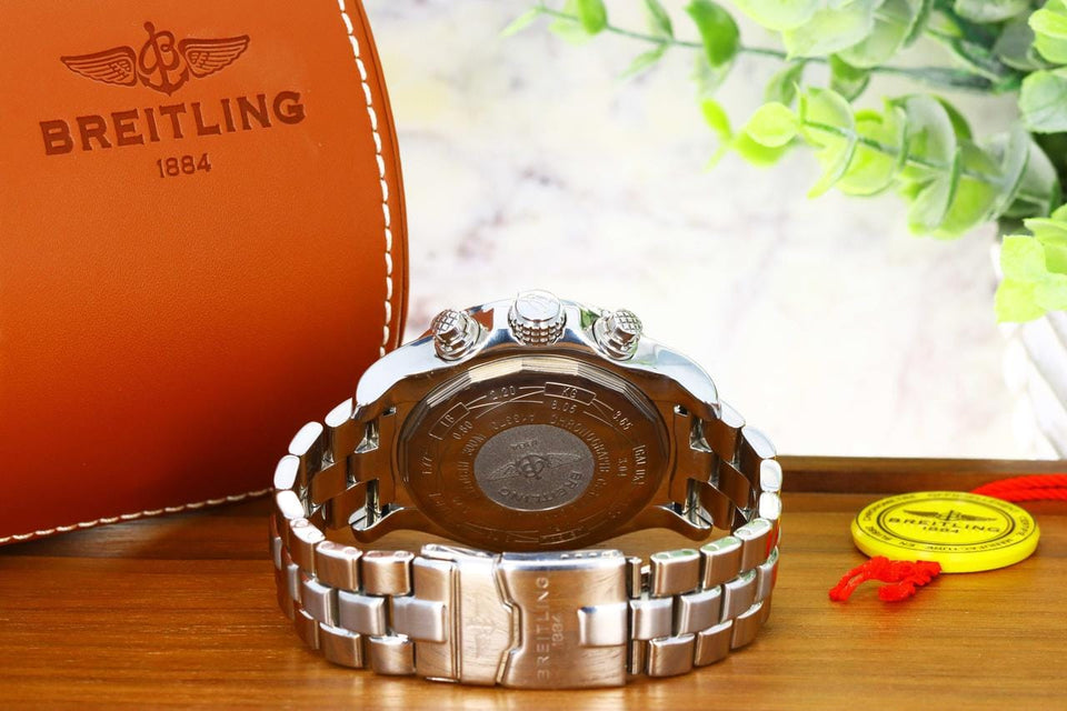 Breitling Super Avenger Chronograph Automatic Blue Arabic 1/4th second 48mm Stainless Steel A13370