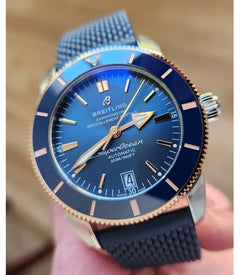 Breitling Superocean Heritage 42 B20 42mm Mens Blue Steel Gold Watch NEW UNWORN UB2010161 C1 S1 With Breitling Warranty 2026