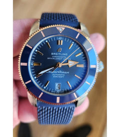 Breitling Superocean Heritage 42 B20 42mm Mens Blue Steel Gold Watch NEW UNWORN UB2010161 C1 S1 With Breitling Warranty 2026