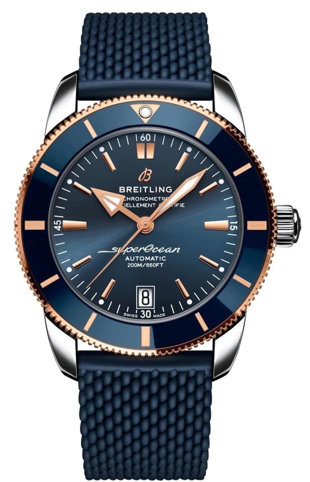 Breitling Superocean Heritage 42 B20 42mm Mens Blue Steel Gold Watch NEW UNWORN UB2010161 C1 S1 With Breitling Warranty 2026