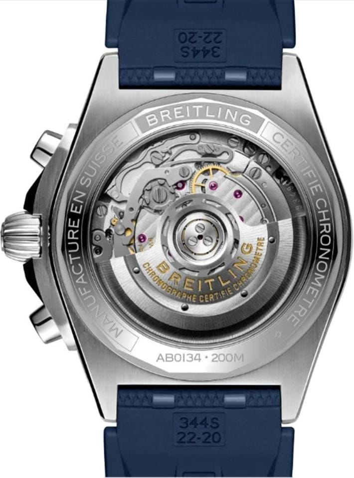 Breitling Chronomat 42 B01 42 Blue & Black Dial Steel Men's Watch AB0134101 C1 S1 Full Complete Set