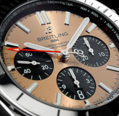 Breitling Chronomat 42 Chronograph 42 B01 Stainless Steel Salmon dial