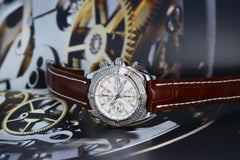 Breitling Chronomat Evolution44 Evolution Mother-of-Pearl Stainless Steel A13356 Brown Alligator Deployant