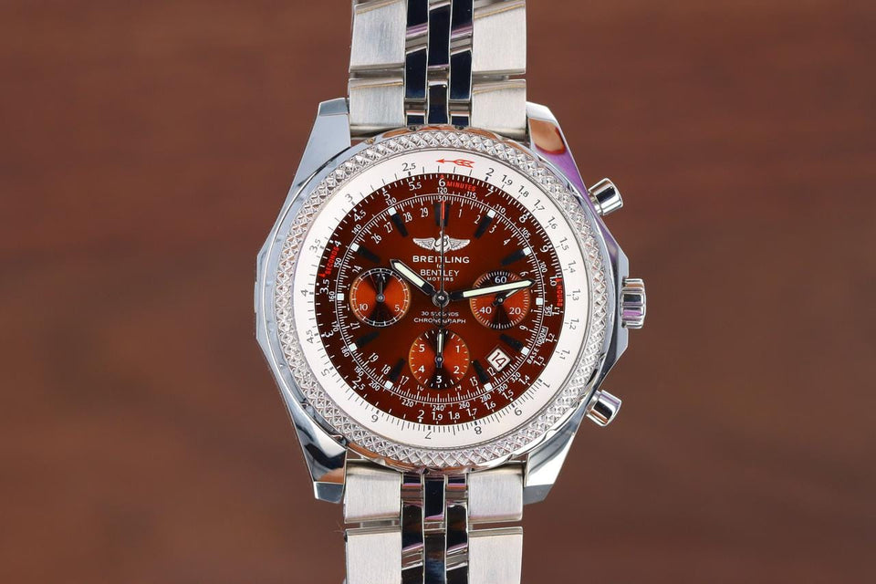 Breitling Bentley Motors Havana T Special Edition Bronze Dial Chronograph A25362 Super Rare