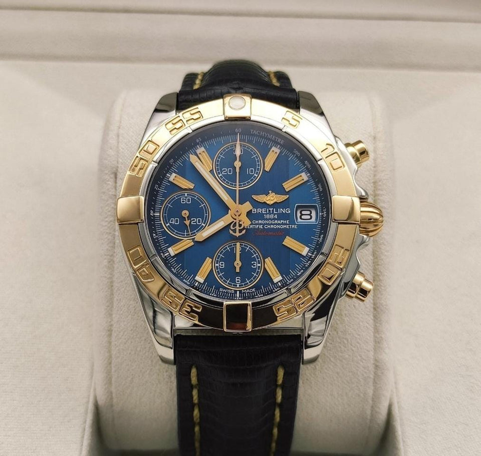 Breitling Chrono Galactic Chronomat Galactic Acciaio Oro Full Set da Collezione Revisionato