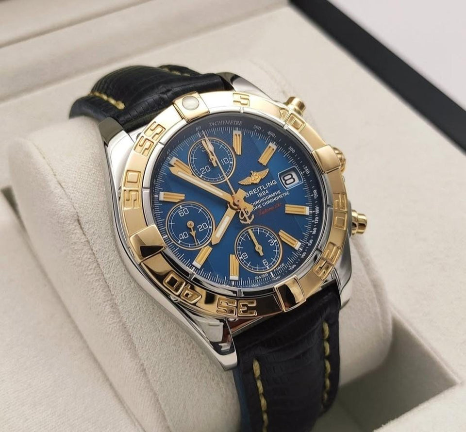 Breitling Chrono Galactic Chronomat Galactic Acciaio Oro Full Set da Collezione Revisionato
